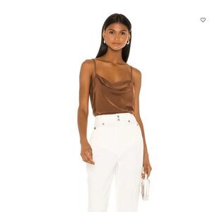 NWT L'Academie Katlyn Top in Brown Size S
